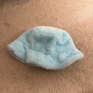 Fluffy Blue Kids Bucket Hat